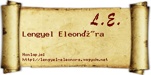 Lengyel Eleonóra névjegykártya